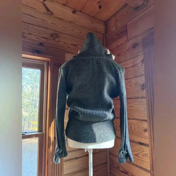 Gray Women's Sweater with Button-Up Design - Picture 6 of 11